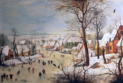 Winter Landscape with Birdtrap by Pieter Brueghel the Younger